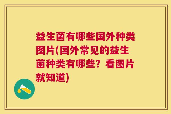 益生菌有哪些国外种类图片(国外常见的益生菌种类有哪些？看图片就知道)