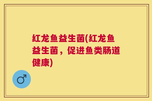 红龙鱼益生菌(红龙鱼益生菌，促进鱼类肠道健康)