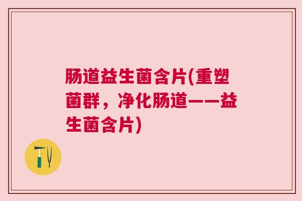 肠道益生菌含片(重塑菌群，净化肠道——益生菌含片)