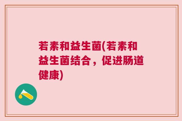 若素和益生菌(若素和益生菌结合，促进肠道健康)