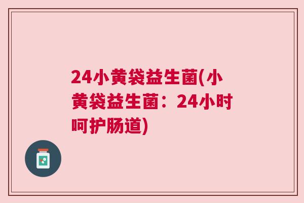 24小黄袋益生菌(小黄袋益生菌：24小时呵护肠道)