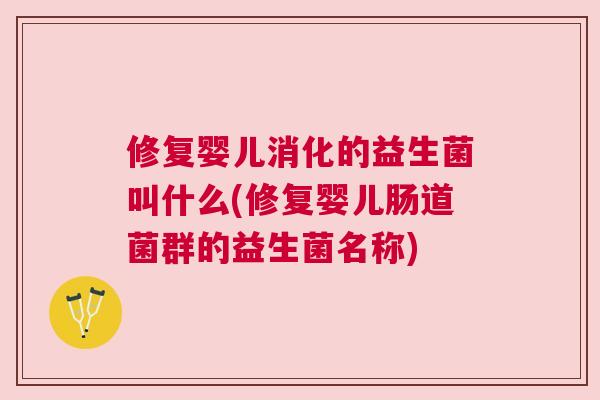 修复婴儿消化的益生菌叫什么(修复婴儿肠道菌群的益生菌名称)