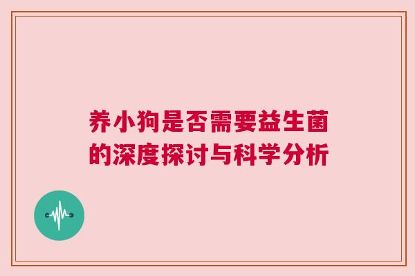 养小狗是否需要益生菌的深度探讨与科学分析