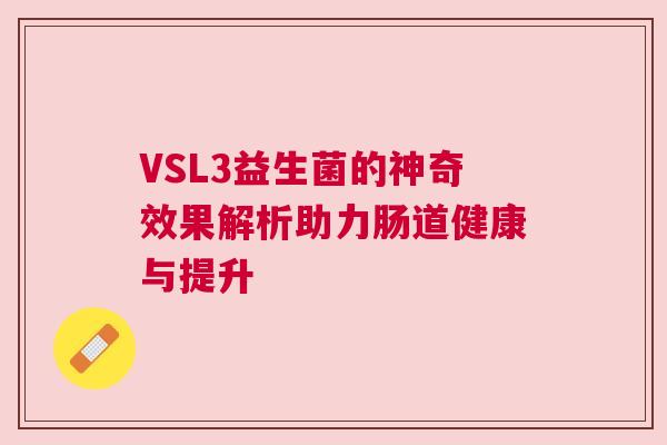 VSL3益生菌的神奇效果解析助力肠道健康与提升