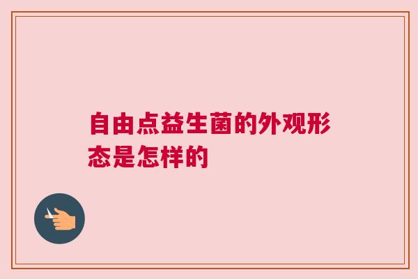 自由点益生菌的外观形态是怎样的