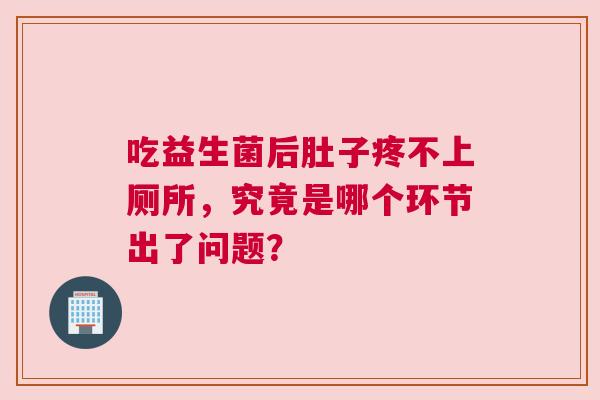 吃益生菌后肚子疼不上厕所，究竟是哪个环节出了问题？