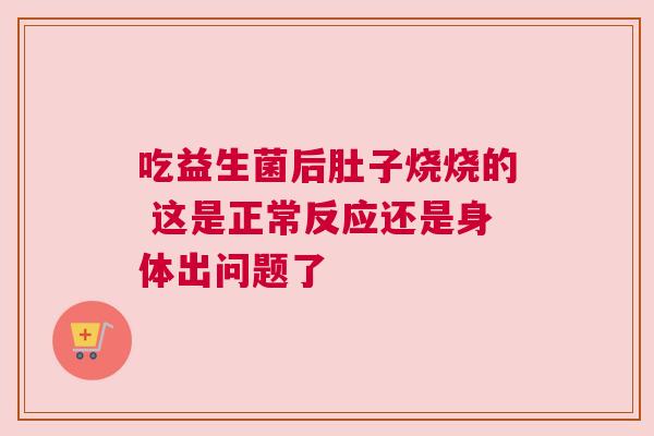吃益生菌后肚子烧烧的 这是正常反应还是身体出问题了