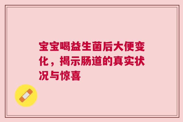 宝宝喝益生菌后大便变化，揭示肠道的真实状况与惊喜