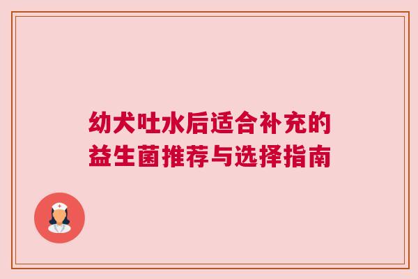 幼犬吐水后适合补充的益生菌推荐与选择指南