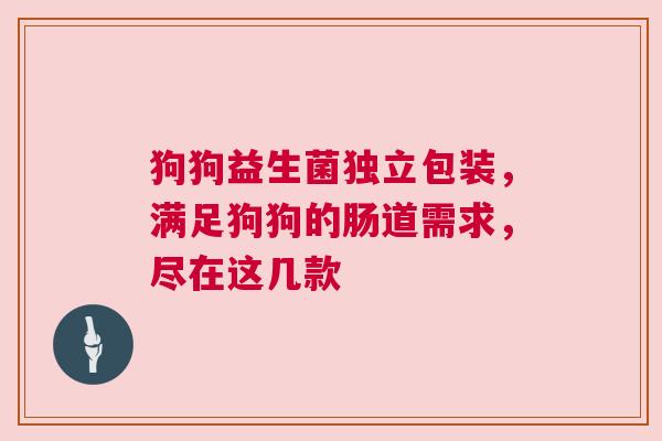 狗狗益生菌独立包装，满足狗狗的肠道需求，尽在这几款