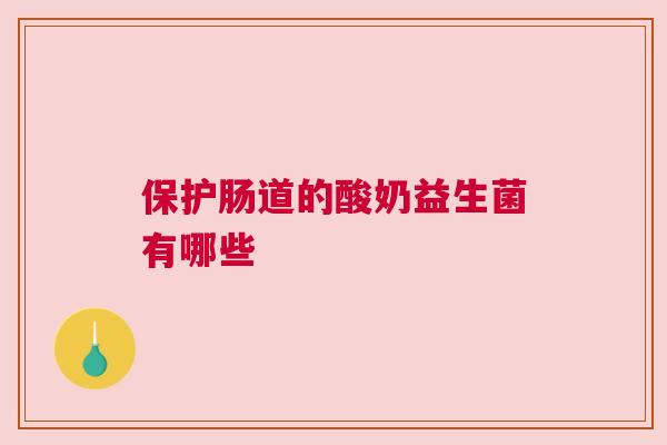保护肠道的酸奶益生菌有哪些