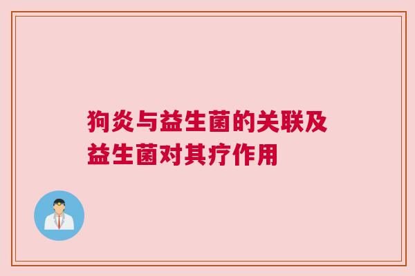 狗炎与益生菌的关联及益生菌对其疗作用