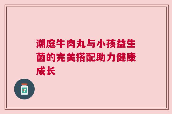 潮庭牛肉丸与小孩益生菌的完美搭配助力健康成长